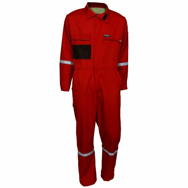 Mcr Safety FR, Summit Breeze Red Cverall 7.0 oz Cotton, 46T SBC201446T